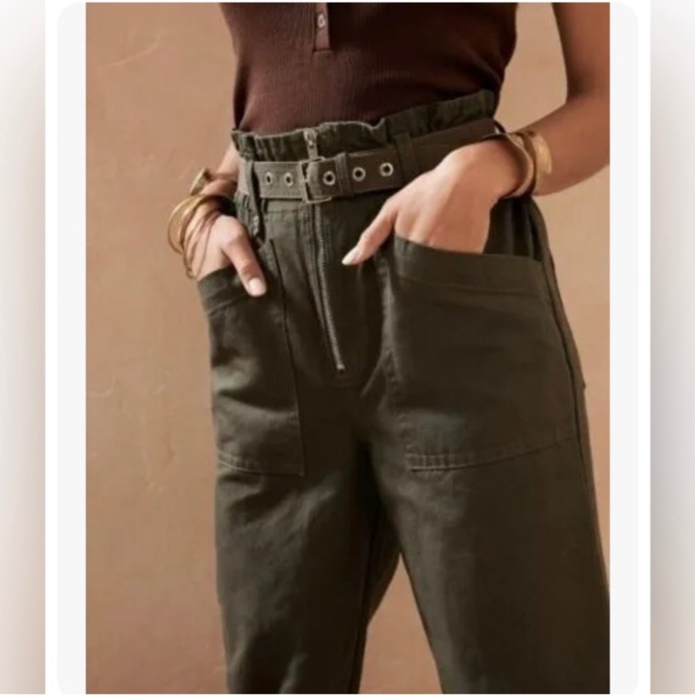 Banana Republic belted paper bag pants